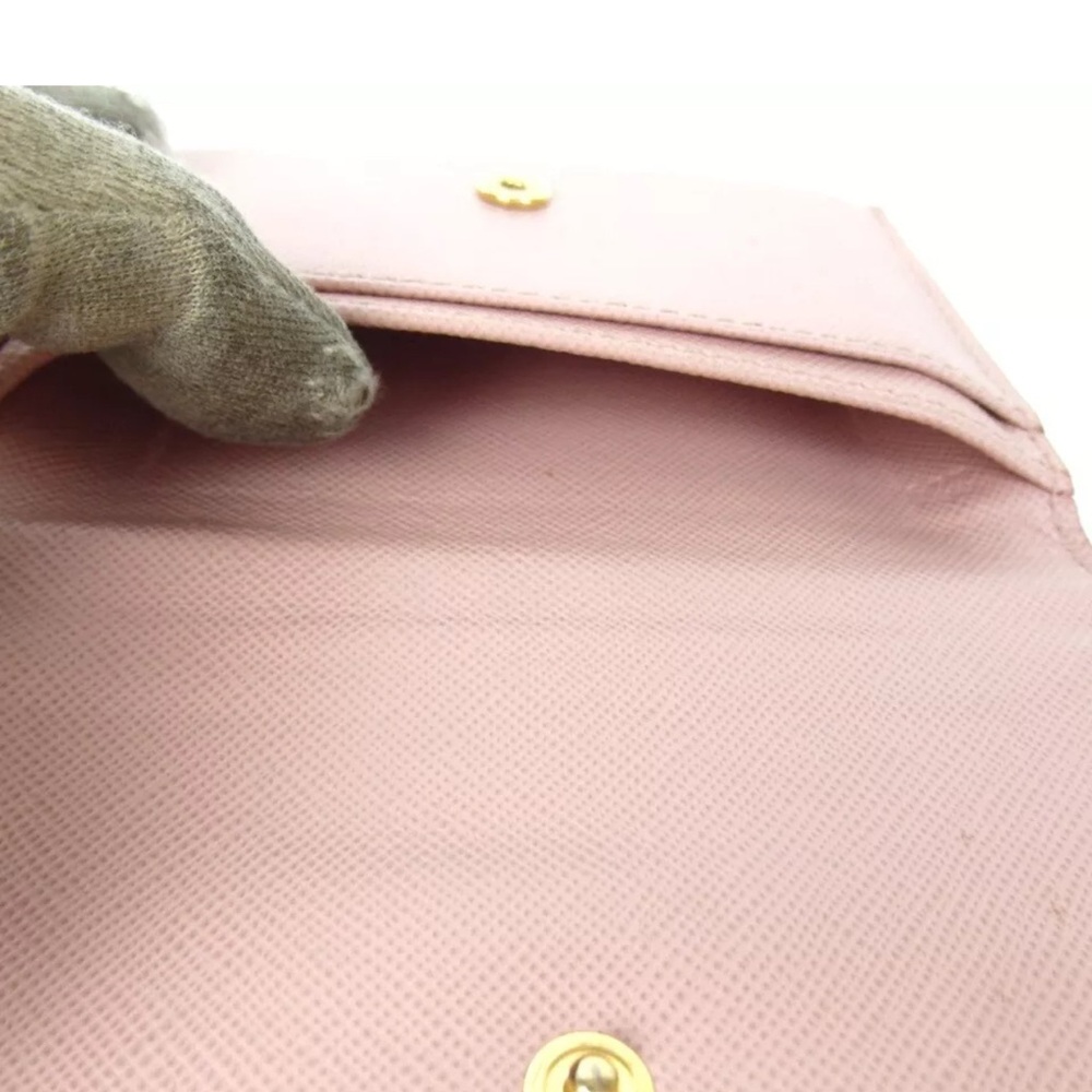 PRADA SAFFIANO LIGHT PINK COLOR NWOT  COMPACT WALLET - Picture 10 of 11
